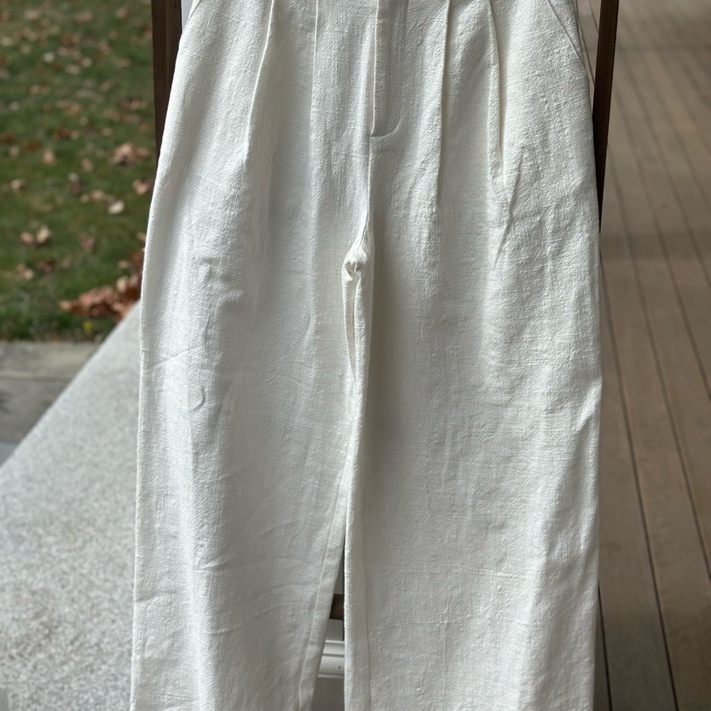 Blue B white wide leg pants